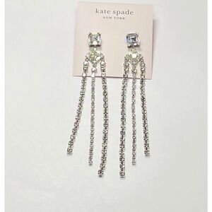Kate Spade Shimmering Silver Chain Earrings